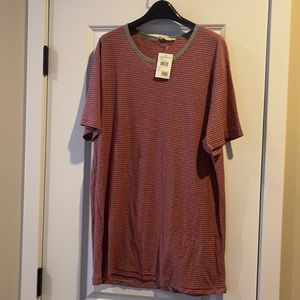 🆕 ALTERNATIVE Men’s Red/Gray Stripe Shirt